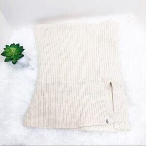 Nirvana Designs Rib Neck Warmer Handmade Merino Wool Knit Ivory from Nepal NWT